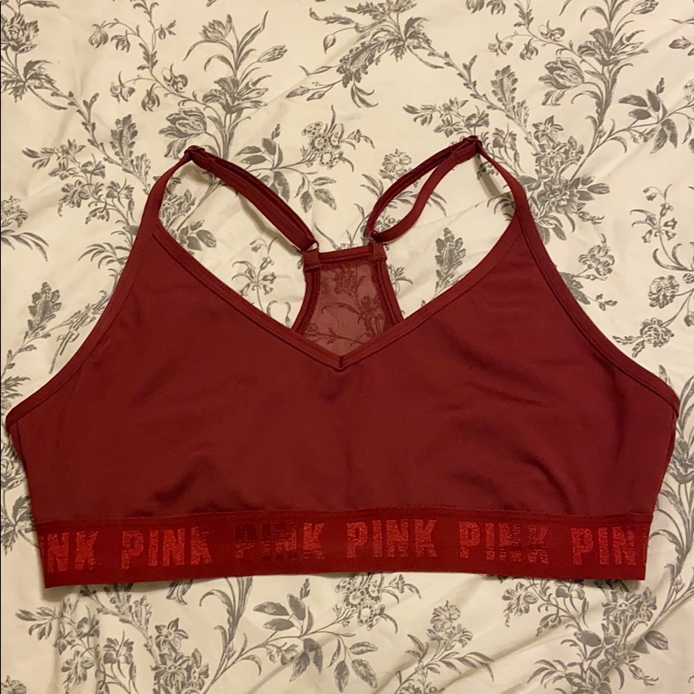 Pink ultimate lightly lined sports bra